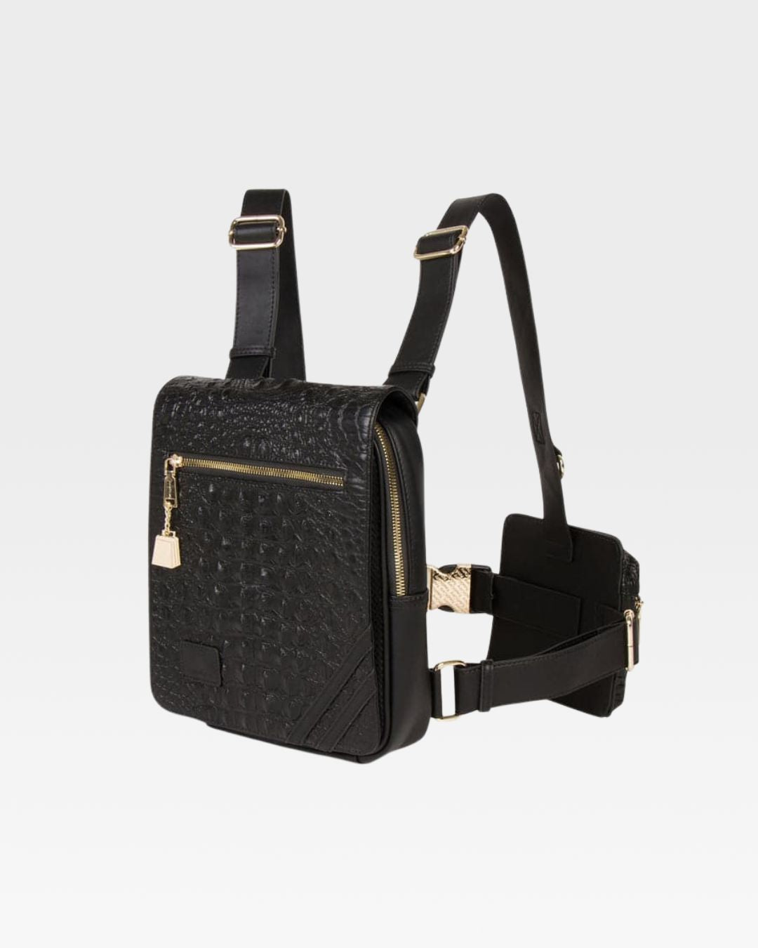 Apollo 2 Chest Bag for Men & Women - Black Crossbody Sling Bag - Water-Resistant & Lightweight - Perfect for Travel, Hiking, Running & Everyday Use