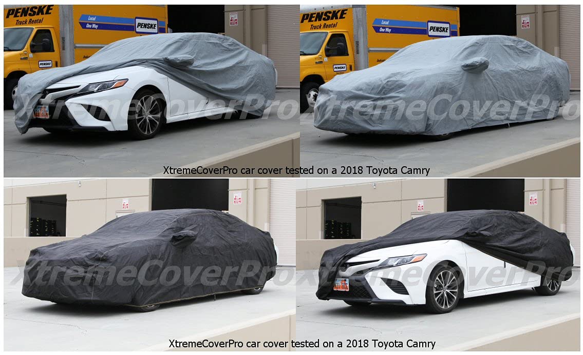 2021-2025 Toyota Camry Car Cover - XTREMECOVERPRO Gold Series Waterproof Outdoor Protection (Black) - All Weather Dust & UV Resistant for Garage & Outdoor Parking