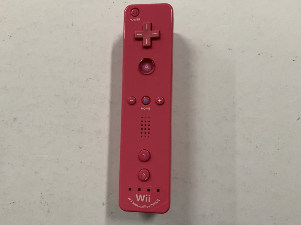 Original Nintendo Wii Pink MotionPlus Wireless WiiMote Remote Controller with Nunchuk - Compatible with Wii & Wii U Games for Family Fun & Fitness Activities