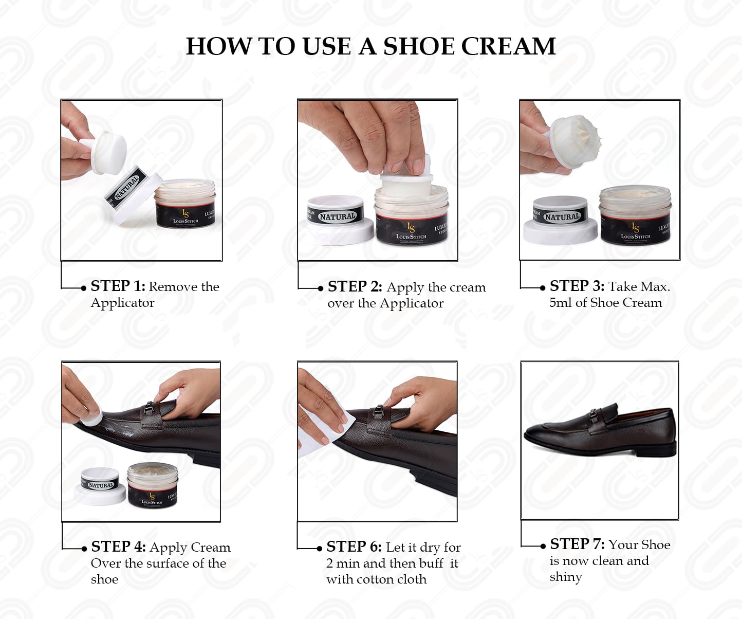 Premium LOUIS STITCH Leather Cream - Best Conditioner & Protector for Shoes, Bags, Wallets & Leather Accessories | Nourishes, Restores & Shines Genuine Leather | 60g Tube with Applicator Brush | Perfect for Daily Care, Travel & Luxury Item Maintenance