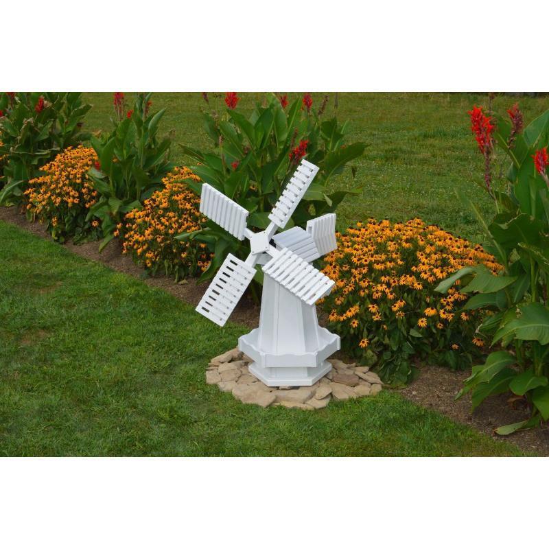 Dutch Windmill Outdoor Decor - Pressure Treated Wooden Garden Ornament for Yard, Patio & Lawn Decoration | Rustic Farmhouse Style Windmill for Backyard Landscape & Farm Theme Decor