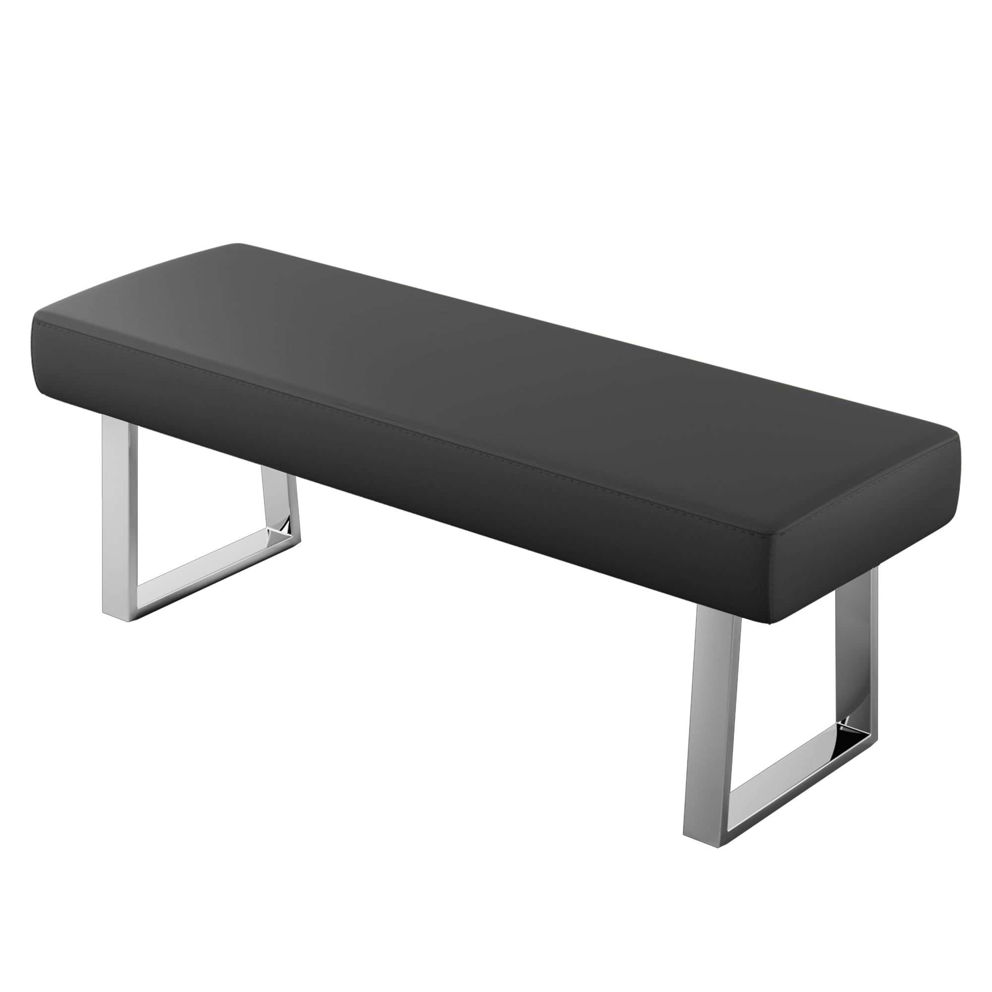 Upholstered Bedroom Bench with Metal Legs - Stylish Footstool for Entryway, Dining Room, Living Room & Window Seat | Perfect as Plant Stand, Ottoman or Bed End Bench