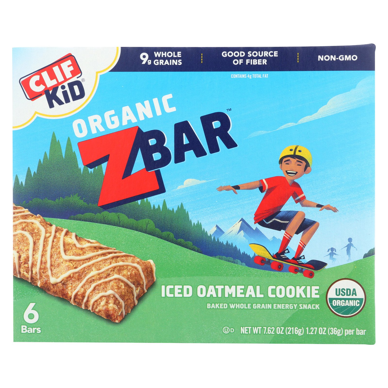 Organic Clif Kid Zbar Iced Oatmeal Cookie Energy Bars - 7.62oz (12 Pack) | Healthy Snacks for Kids Lunchbox, School, Hiking & Outdoor Activities