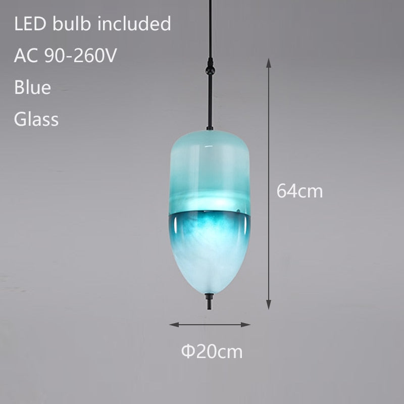 Tear Drop Glass Pendant Lights - Modern Dimmable Chandelier for Living Room, Dining Room, Bedroom & Kitchen | Elegant Hanging Ceiling Light Fixture