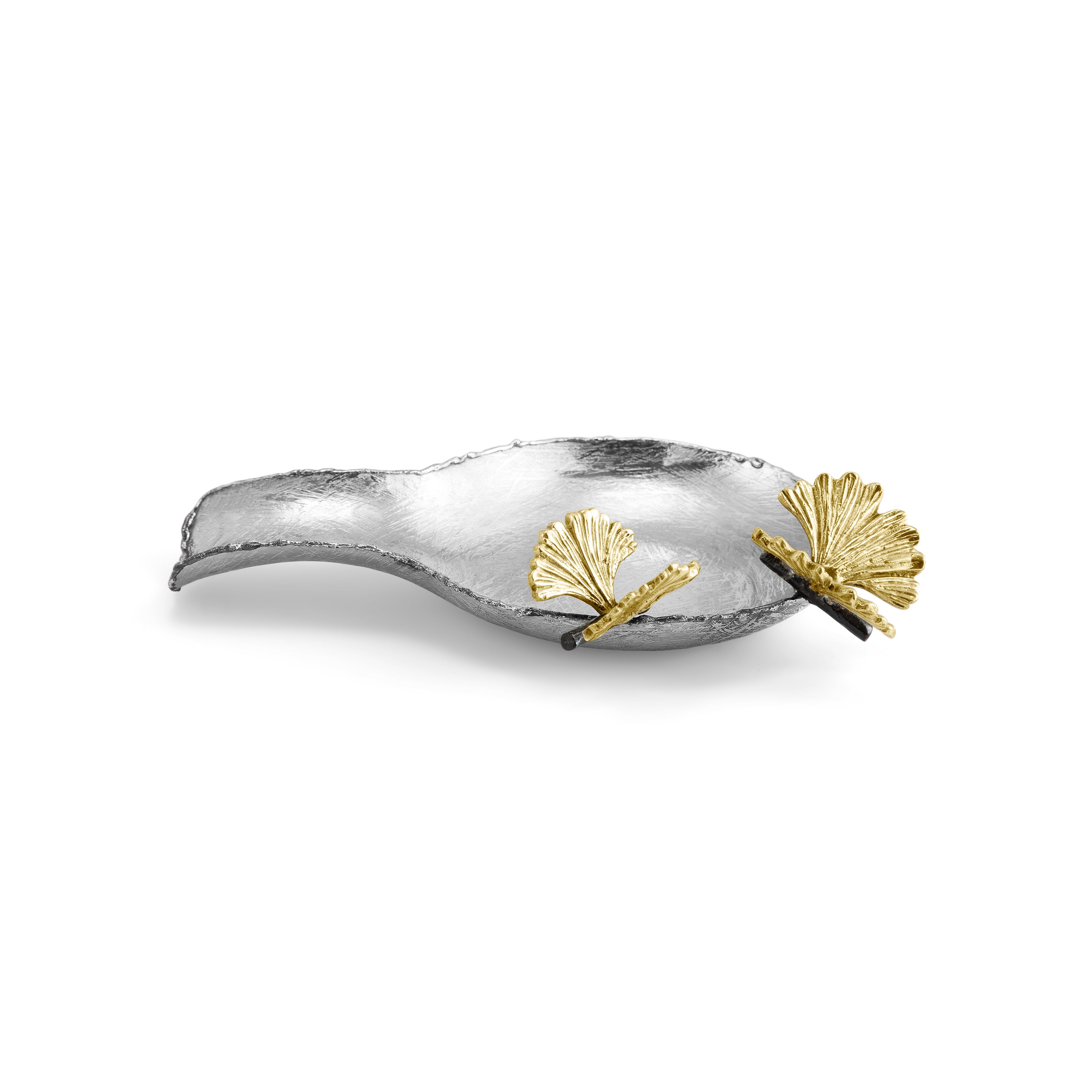 Butterfly Ginkgo Spoon Rest - Elegant Ceramic Spoon Holder for Kitchen Countertop - Perfect for Cooking, Serving & Dining Decor