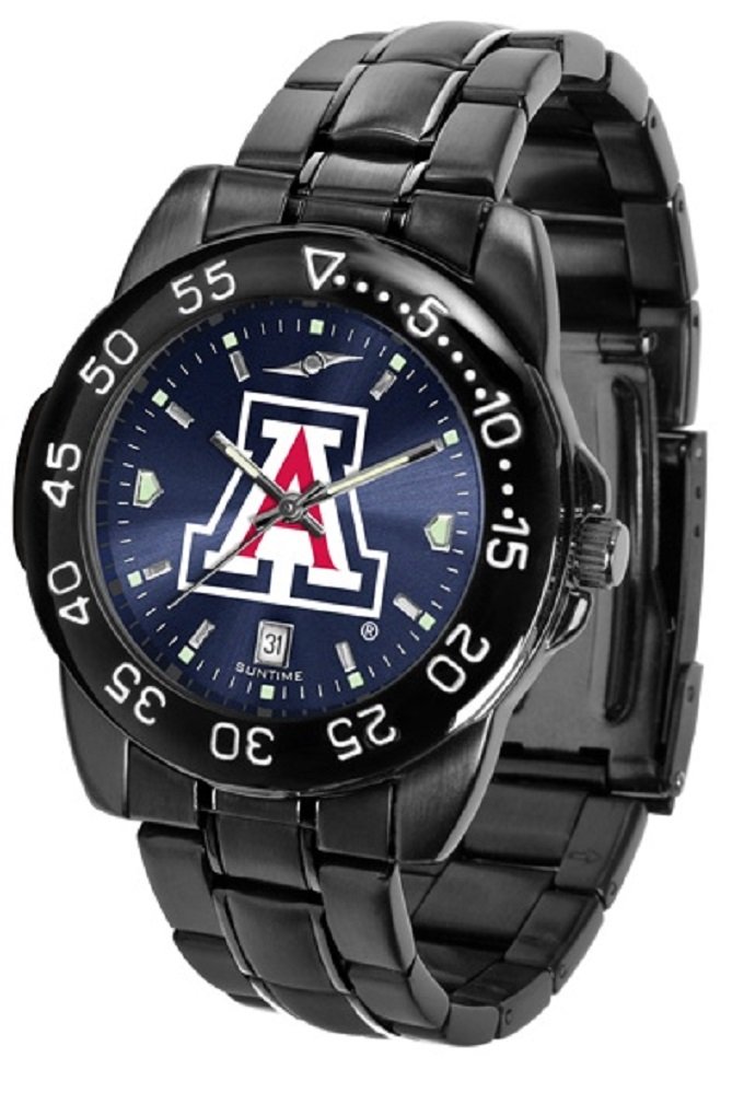 SunTime Collegiate Fantom Sport Anochrome Premium Men's Watch with Gunmetal Band - Waterproof Chronograph for Business, Casual & Outdoor Activities (Arizona)