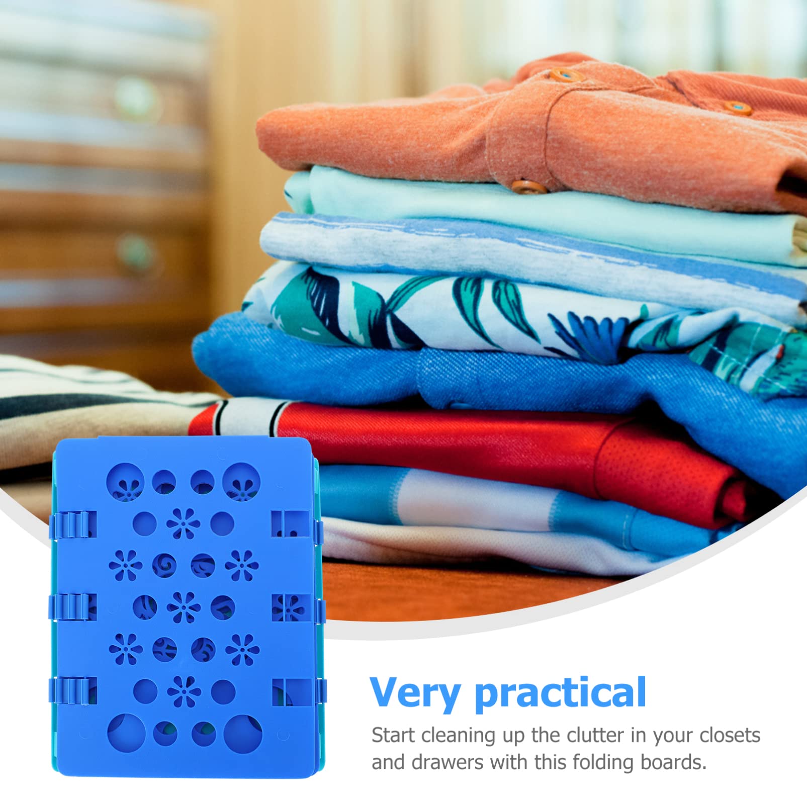 EXCEART 1-Piece Plastic Clothes Folding Board - Anti-Wrinkle Laundry Organizer for Shirts, Tees & Clothing (Child & Adult) - Perfect for Travel, Closet Organization & Space Saving