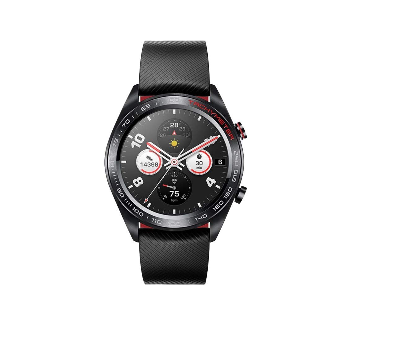 Honor Smart Watch - Fitness Tracker with Heart Rate Monitor, Sleep Tracking, Waterproof - Black/Red - Perfect for Running, Swimming, and Daily Activity Tracking