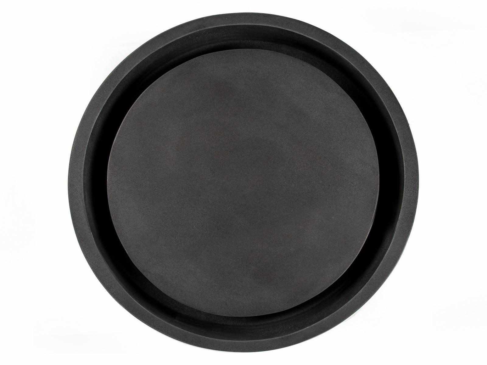 Lava Stone Round Infinity Pool Sink - Modern Bathroom Vanity Sink for Spa, Luxury Home, and Outdoor Decor