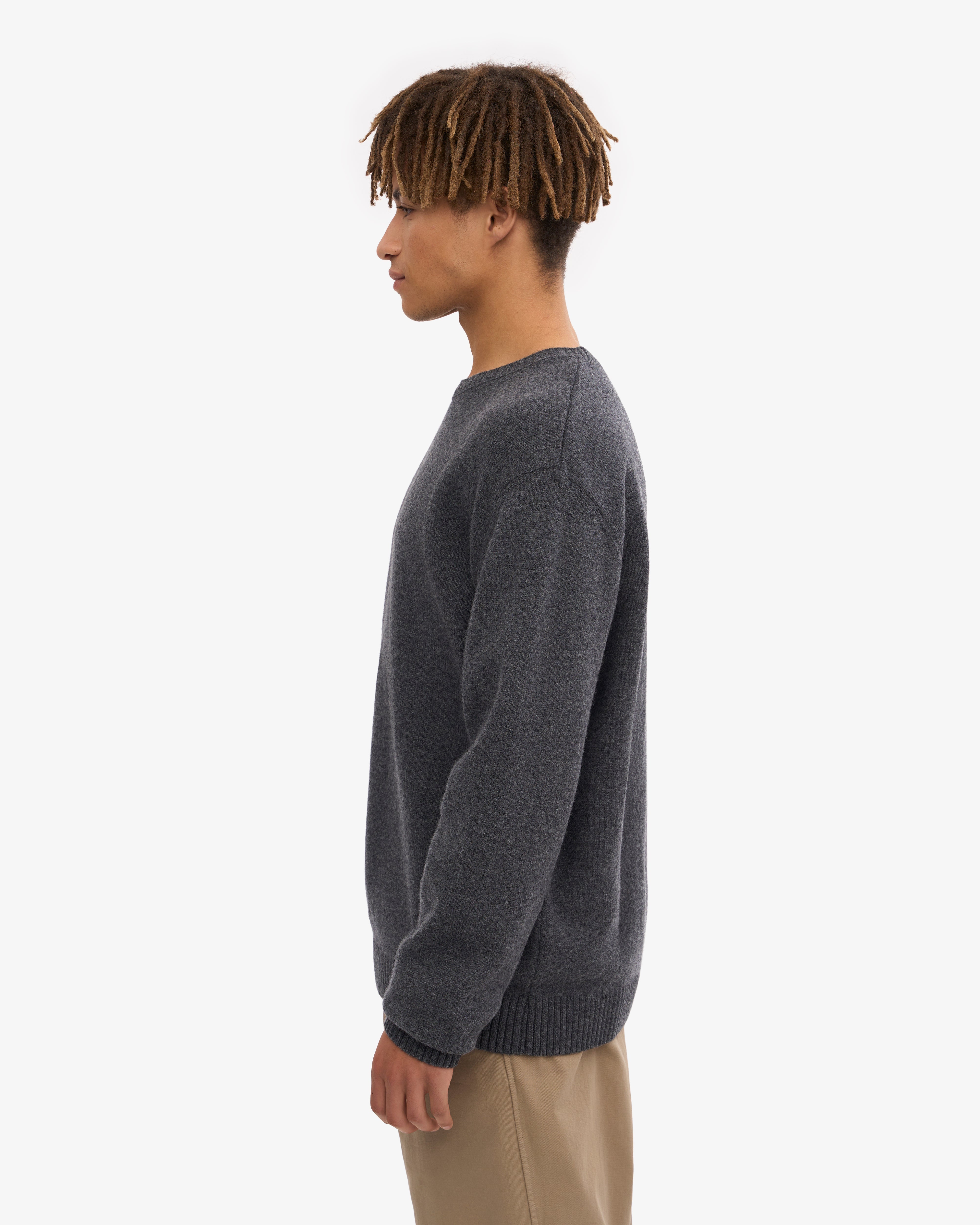 Premium Classic Merino Wool Crew Neck Sweater for Men & Women - Soft Thermal Winter Pullover in Lava Grey - Perfect for Outdoor Activities, Travel & Casual Wear