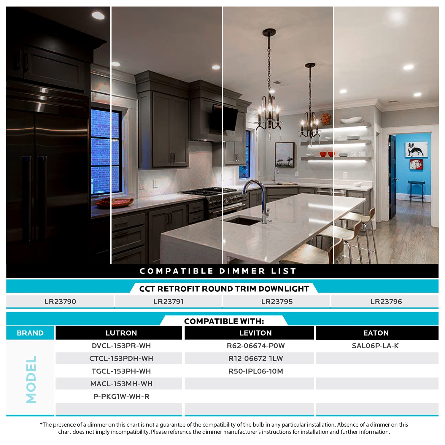 LUXRITE 4 Inch LED Recessed Can Lights - 10W (60W Equivalent) - Color Selectable 2700K-5000K - Dimmable Retrofit Downlights - 750 Lumens - Energy Star & Wet Rated - Black Trim (4 Pack) - Perfect for Kitchens, Bathrooms & Living Rooms