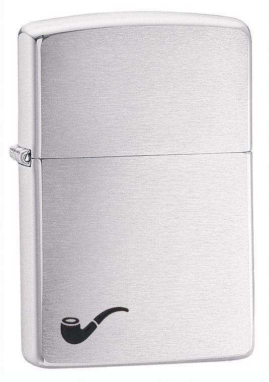 Zippo Brushed Chrome Pipe Lighter - Windproof Refillable Butane Lighter for Smoking Pipes & Outdoor Use - Perfect for Camping, Hiking & Tobacco Enthusiasts