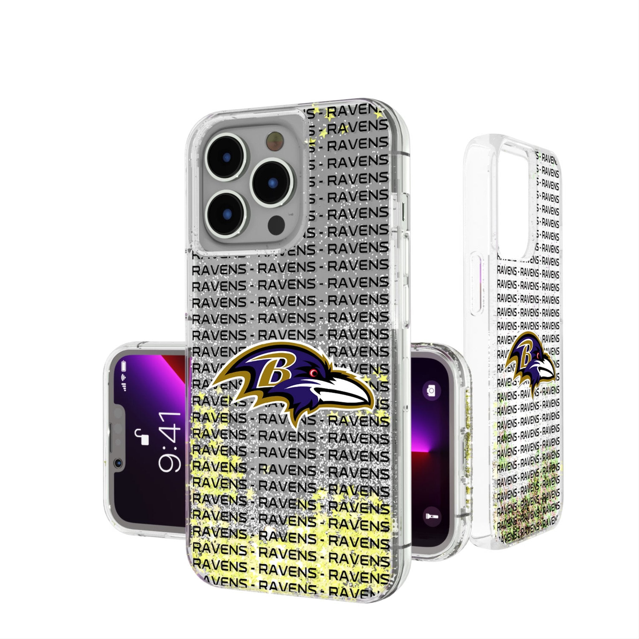 Baltimore Ravens Glitter Phone Case - Textured Backdrop for iPhone & Samsung | Perfect for Game Day & Fan Gifts