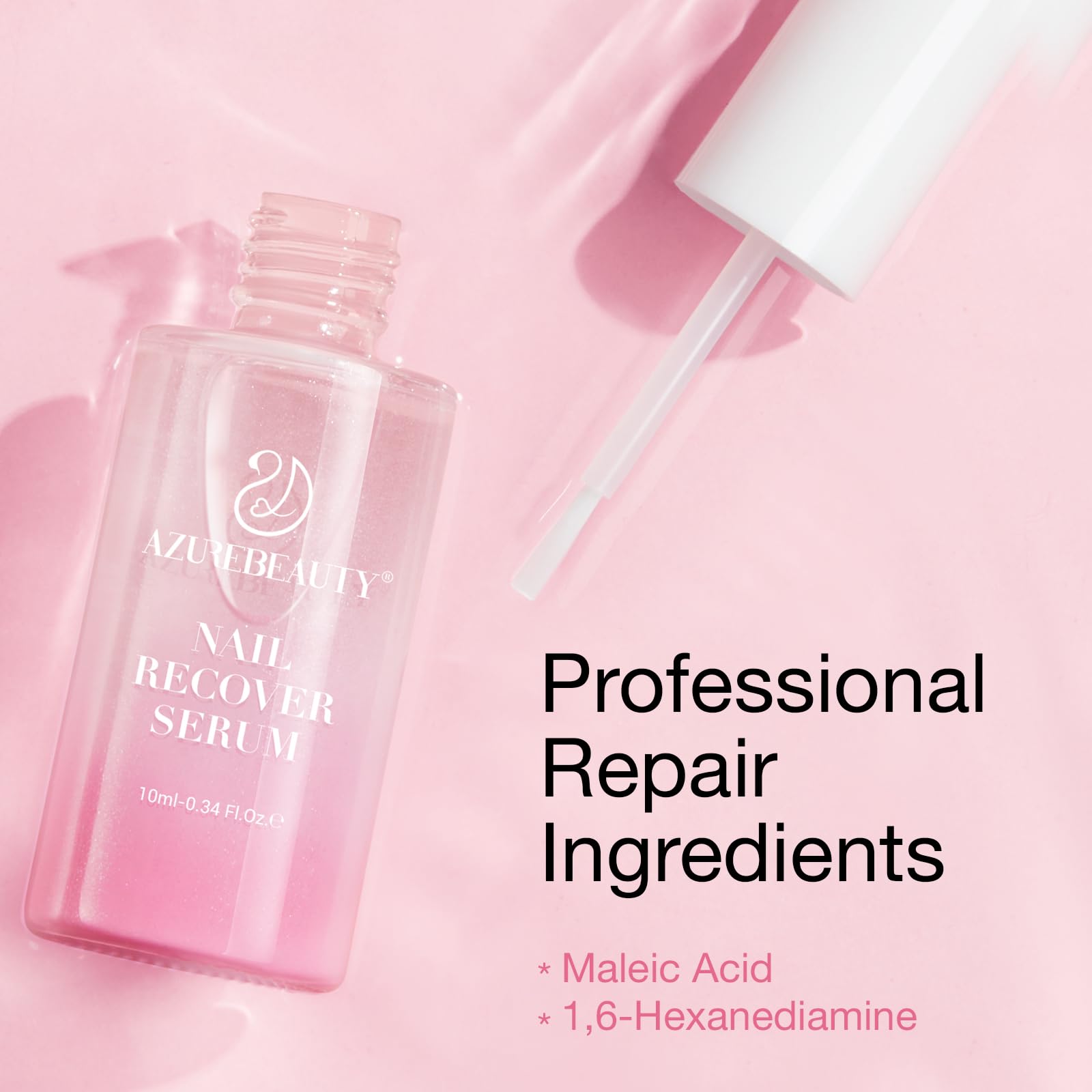 AZUREBEAUTY Nail Strengthener & Growth Serum - Repair Treatment for Thin, Damaged Nails | Manicure Prep & Nail Care Solution | Perfect for Weak, Brittle Nails at Home or Salon