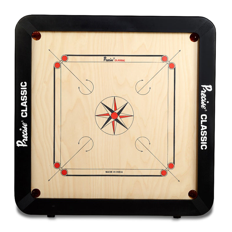 Precise Bulldog Classic 32mm English Birch Ply Carrom Board - Premium Tournament Game Table for Family Fun & Competitive Play