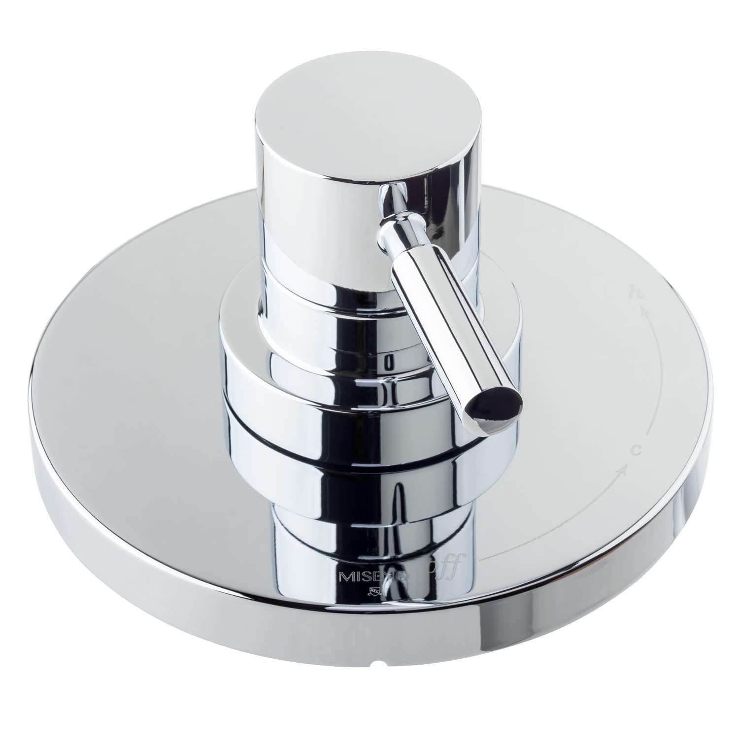 Miseno MS-550425-R-CP Mia Single Function Rain Shower Head Trim Package - Modern Bathroom Fixture for Spa-Like Shower Experience