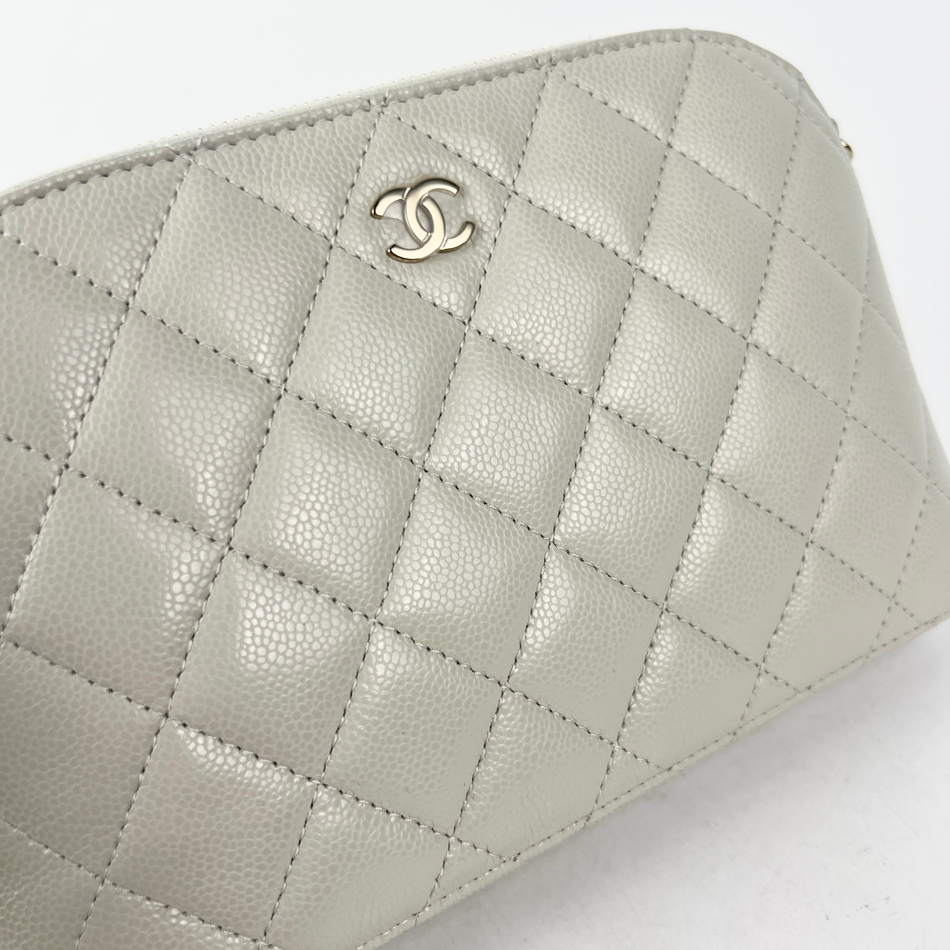 Chanel Caviar Quilted Mini Square Crossbody Bag in Grey - Authentic 2024 Collection with Microchip - Perfect for Evening Out & Daily Luxury Accessory