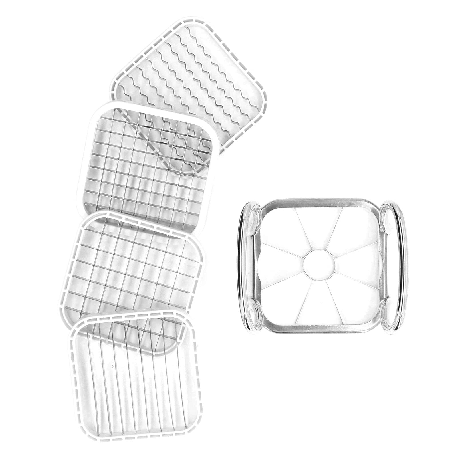 5-in-1 French Fry Cutter & Vegetable Slicer - Perfect for Potatoes, Pears, Onions | Multi-Purpose Kitchen Tool for Healthy Snacks, Meal Prep & Party Platters