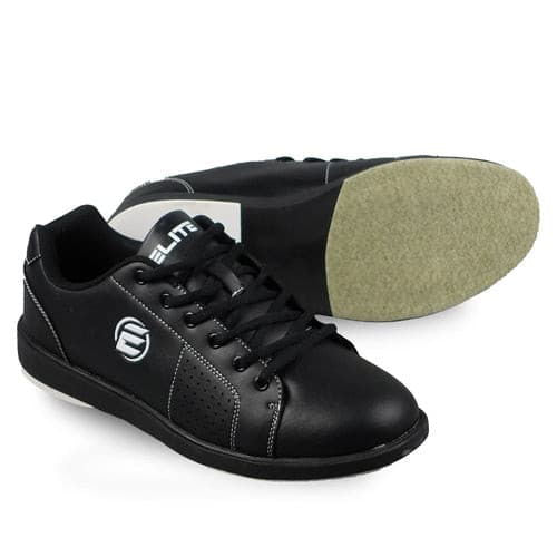 ELITE Men's Classic Black Bowling Shoes - Wide Width for Comfort & Performance - Perfect for League Play & Casual Bowling