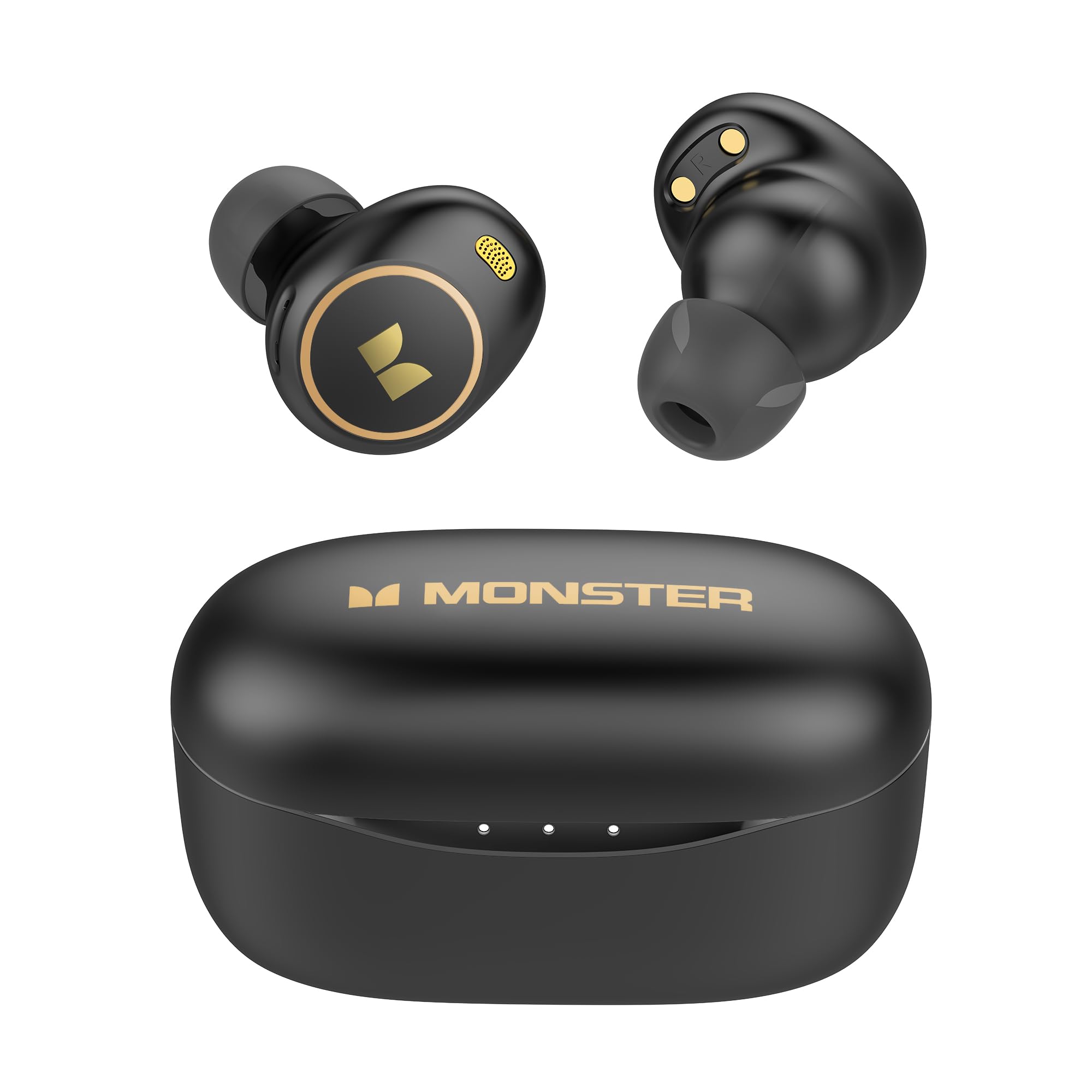 Monster Wireless Earbuds - 300 AirLinks Bluetooth Headphones with Touch Control & Fast Charging Case | Sweatproof Sport Earbuds for Running, Gym & Workout | Best Wireless Earphones for iPhone & Android