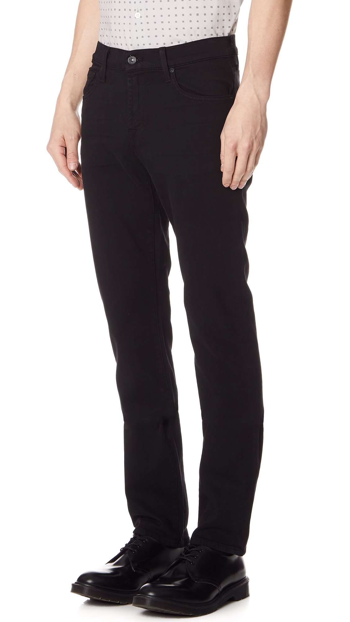 7 For All Mankind Men's Slimmy Luxe Performance Slim Fit Jeans - Premium Stretch Denim Pants for Casual & Business Wear
