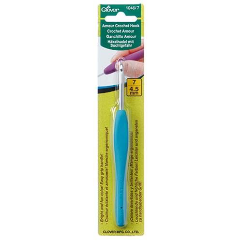 Clover 1048/I Crochet Hook - Size I (5.5mm) - Ergonomic Green Crochet Needle for Yarn Crafts - Perfect for Knitting, Amigurumi & DIY Projects
