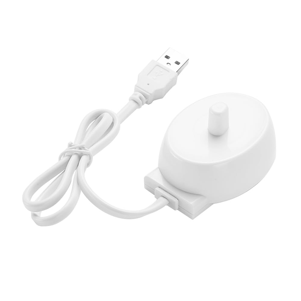 Braun Oral-B Electric Toothbrush USB Charger - Replacement 3757 Charging Base for Oral-B Toothbrushes, Waterproof Inductive Charger with USB Port for Travel & Home Use | Perfect for Business Trips, Vacations & Daily Oral Care