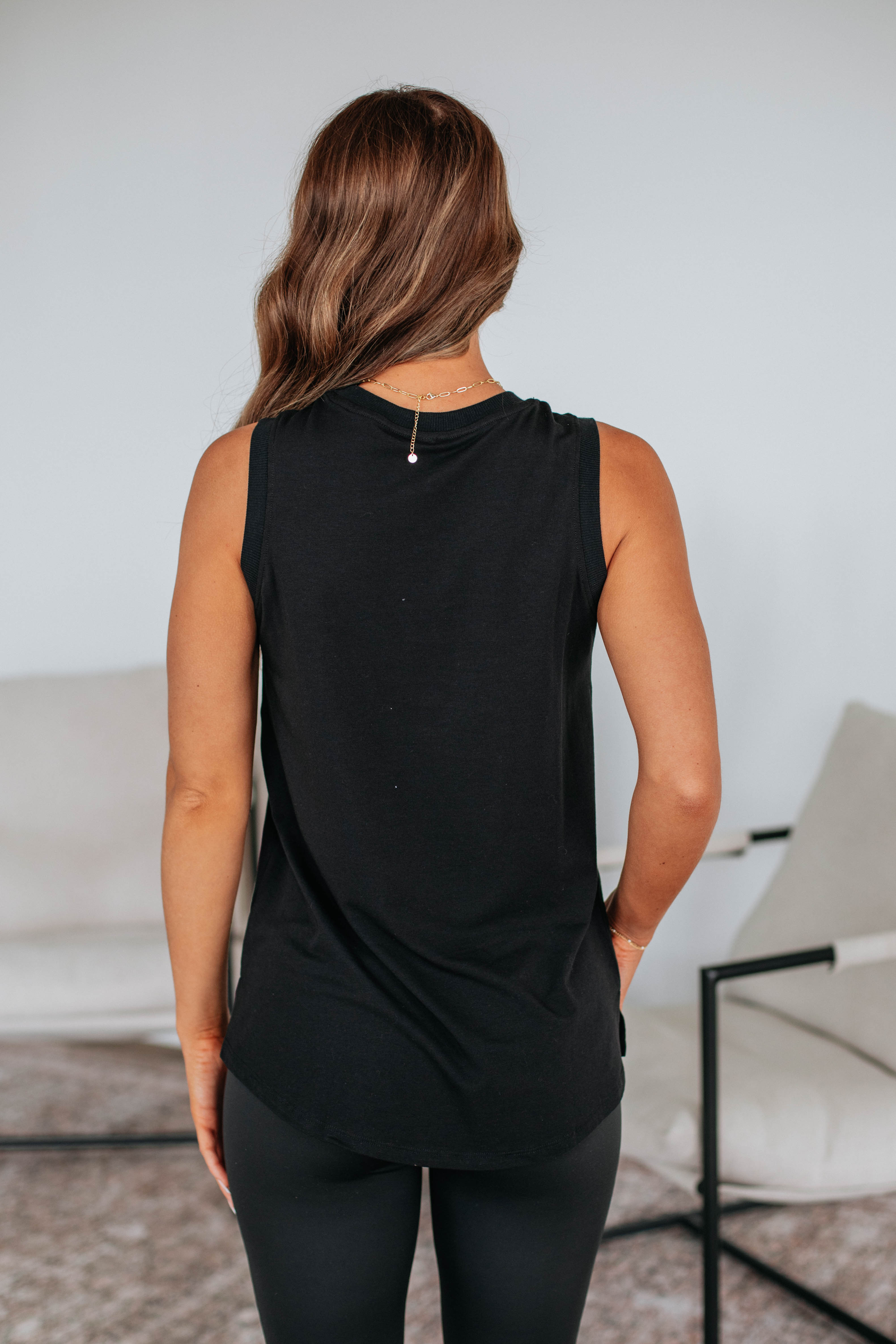 Elandra Basic Tank Top for Women - Soft & Comfortable Black Cotton Shirt - Perfect for Casual Wear, Layering & Summer Outfits