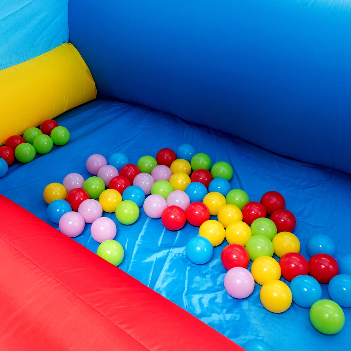 **Costzon 7-in-1 Inflatable Bounce House for Kids - Indoor & Outdoor Jump Castle with Football, Basketball Rim & 100 Ocean Balls - Includes Blower - Perfect for Birthday Parties, Backyard Play & Toddler Fun**