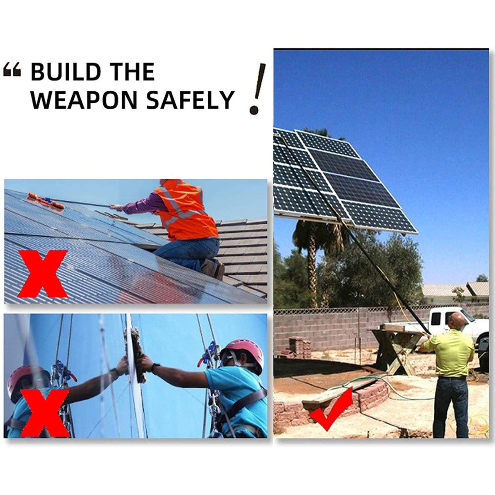 Professional Water Fed Pole Kit for Window & Solar Panel Cleaning - 30FT/9M Telescopic Brush System with Water Fed Technology | Perfect for High-Rise Buildings, Residential Homes & Commercial Properties
