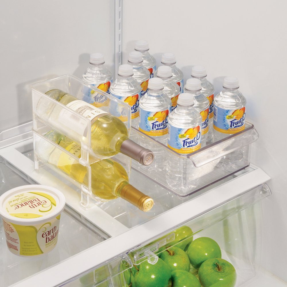 FRIDGE BINZ Stackable Wine Bottle Organizer - Space Saving Refrigerator Storage for White & Red Wine - Perfect for Kitchen, Bar, or Party Use