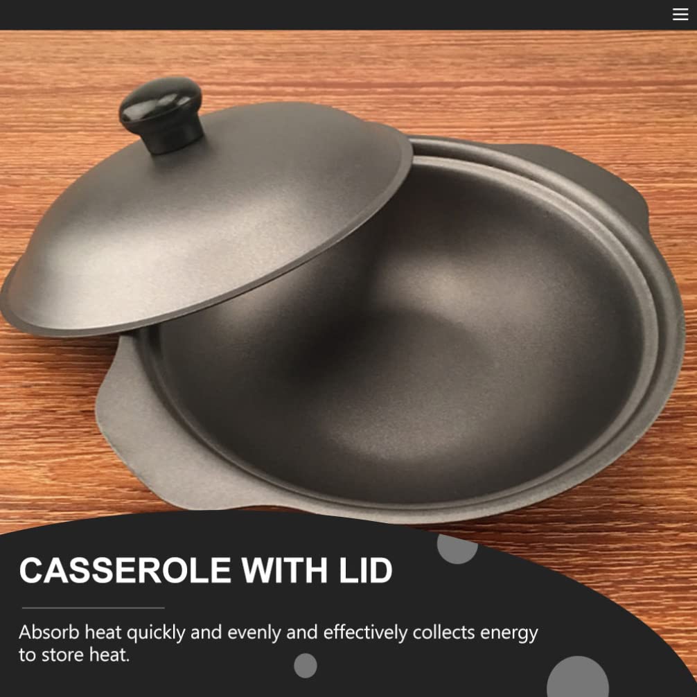 1pc Yellow Clay Casserole Pot for Braised Chicken & Rice - Traditional Stewed Chicken Rice Cooking Utensil - Perfect for Home Cooking, Asian Cuisine & Family Meals