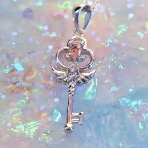 Stella Key Pendant Necklace - Elegant Silver Key Charm Jewelry for Women - Perfect Gift for Birthday, Anniversary & Special Occasions