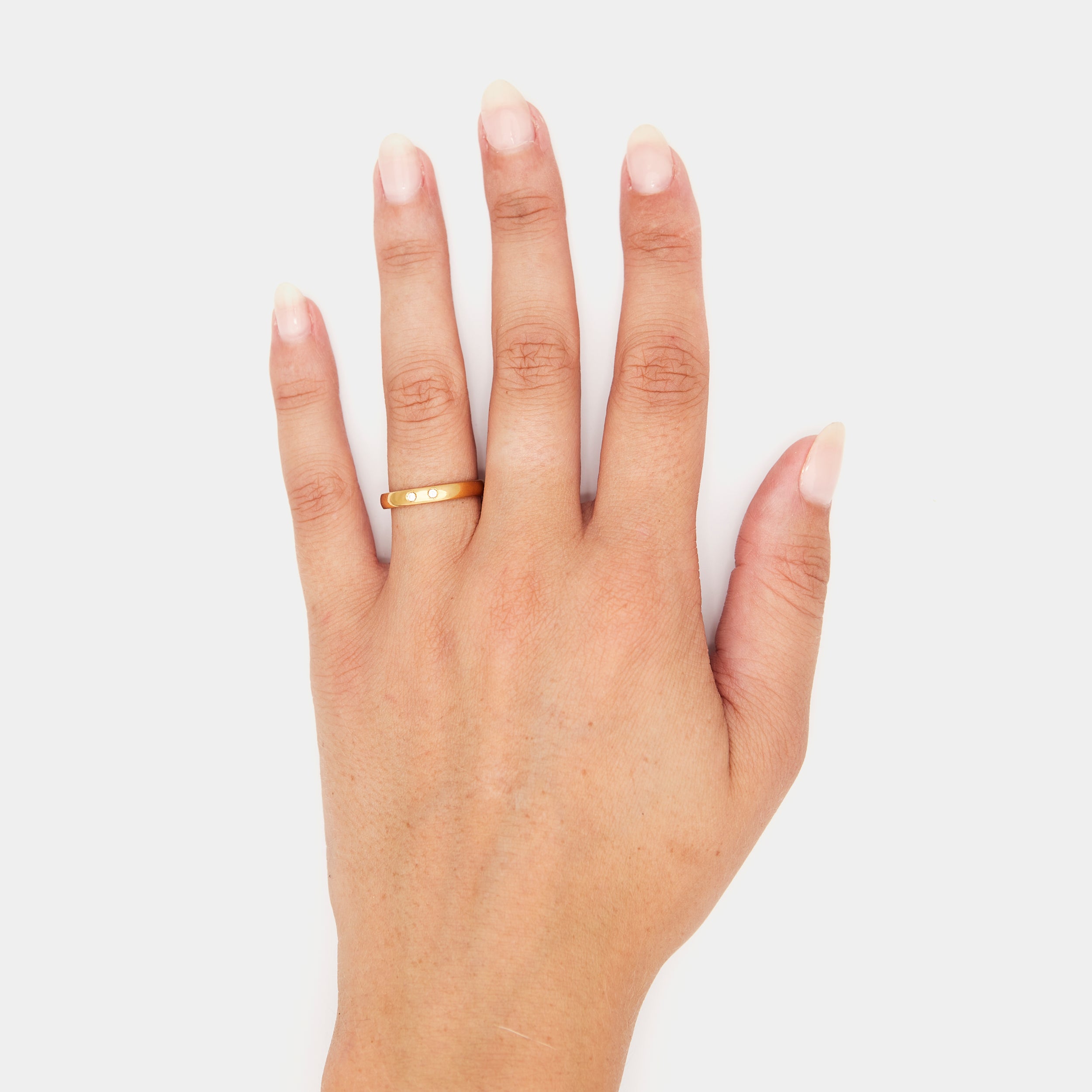 3mm Henchey Band Bombé Gold Ring for Women - Elegant Stackable Jewelry for Everyday Wear & Special Occasions