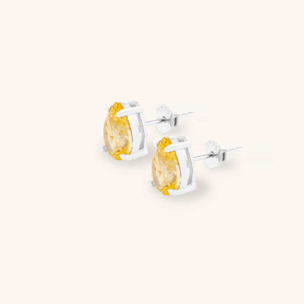Vibrant Water Drop Stud Earrings for Women - Elegant Crystal Dangle Earrings for Daily Wear, Parties & Special Occasions