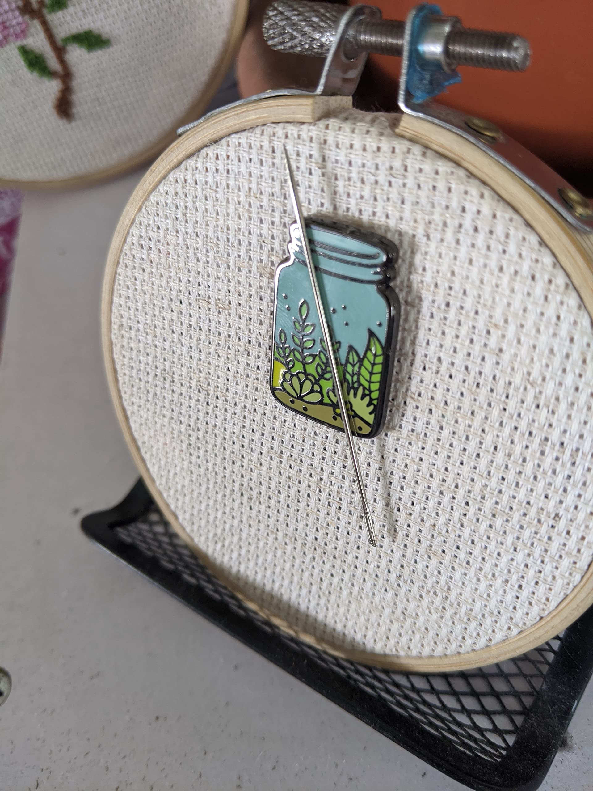 Terrarium Needle Minder - Magnetic Needle Holder for Embroidery & Sewing - Perfect for Crafting, Quilting, and Cross Stitch Projects