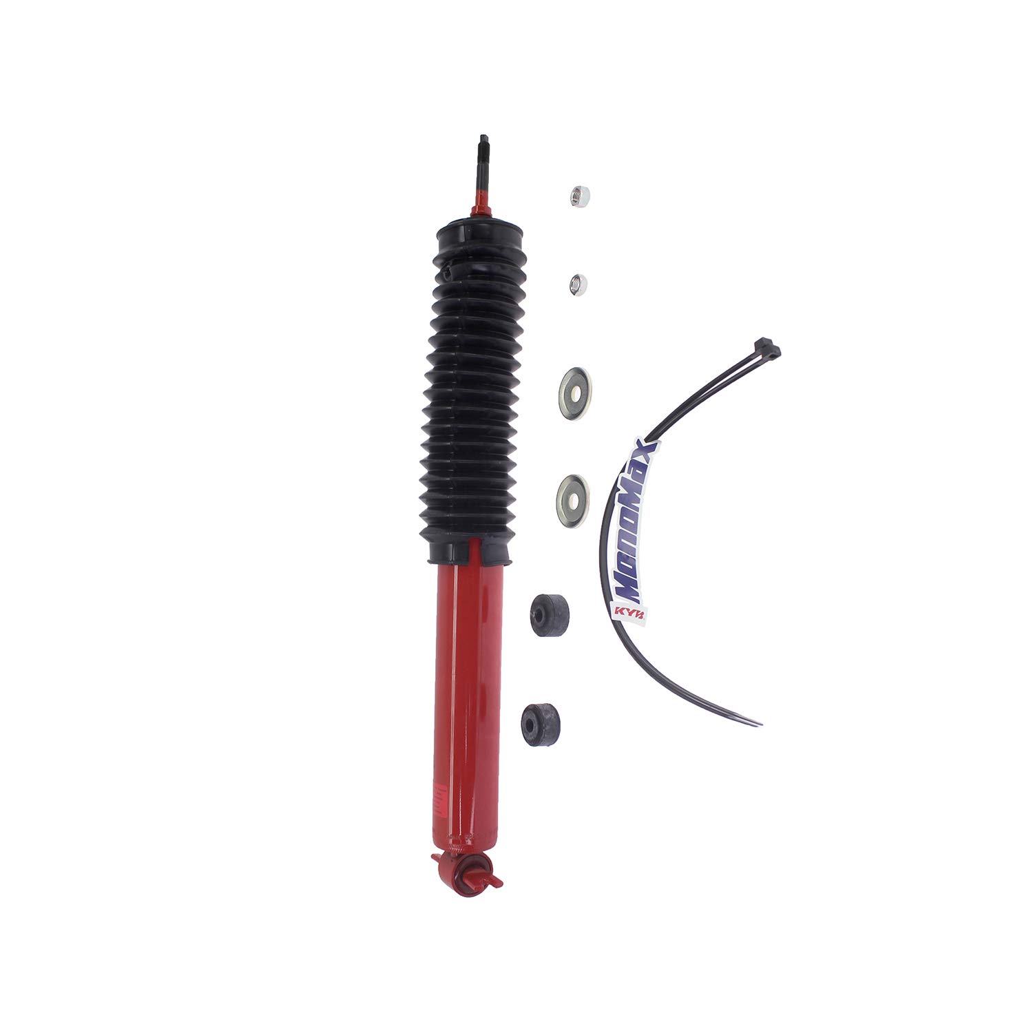 KYB 565053 MonoMax Gas Shock Absorber - Red - Heavy-Duty Performance for Trucks, SUVs, and Off-Road Vehicles - Smooth Ride & Enhanced Control on Rough Terrain