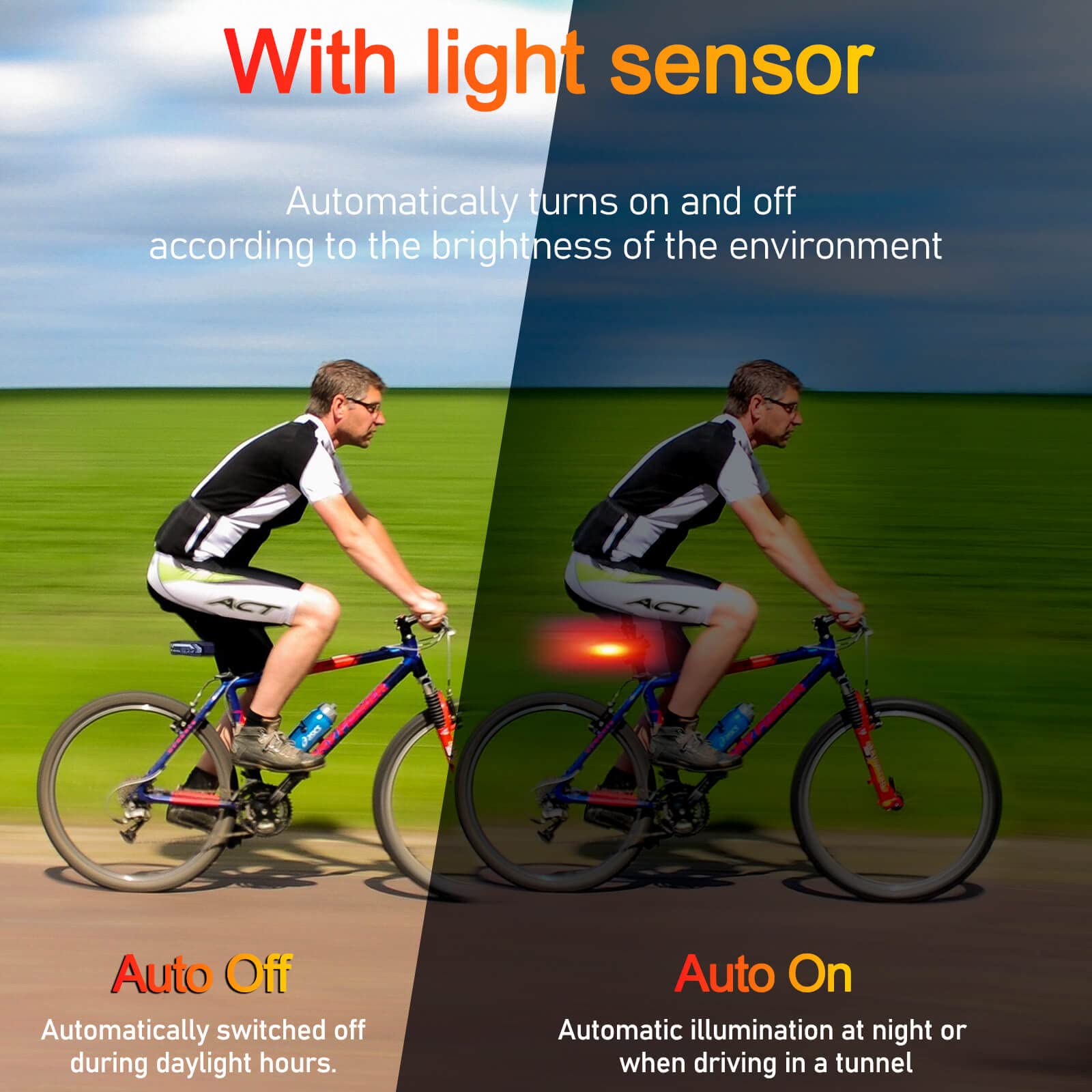 10 Pack Smart Bike Tail Light with Turn Signals - Wireless Remote Control, USB Rechargeable, Auto Brake Light & Anti-Theft Function - Perfect for Night Cycling, Commuting & Road Safety (Black)