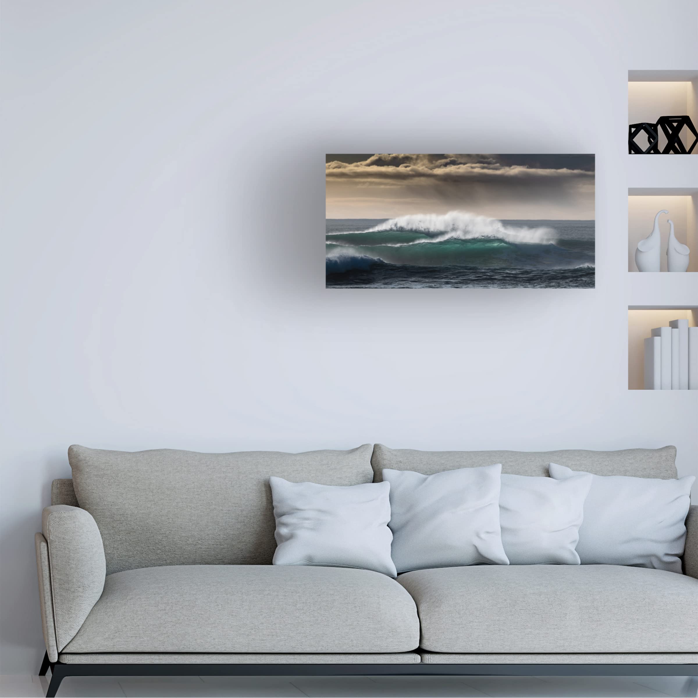Marc Pelissier 'Double Strength' Premium Canvas Wall Art - Handmade Gallery Wrapped Painting for Living Room, Bedroom & Office Decor