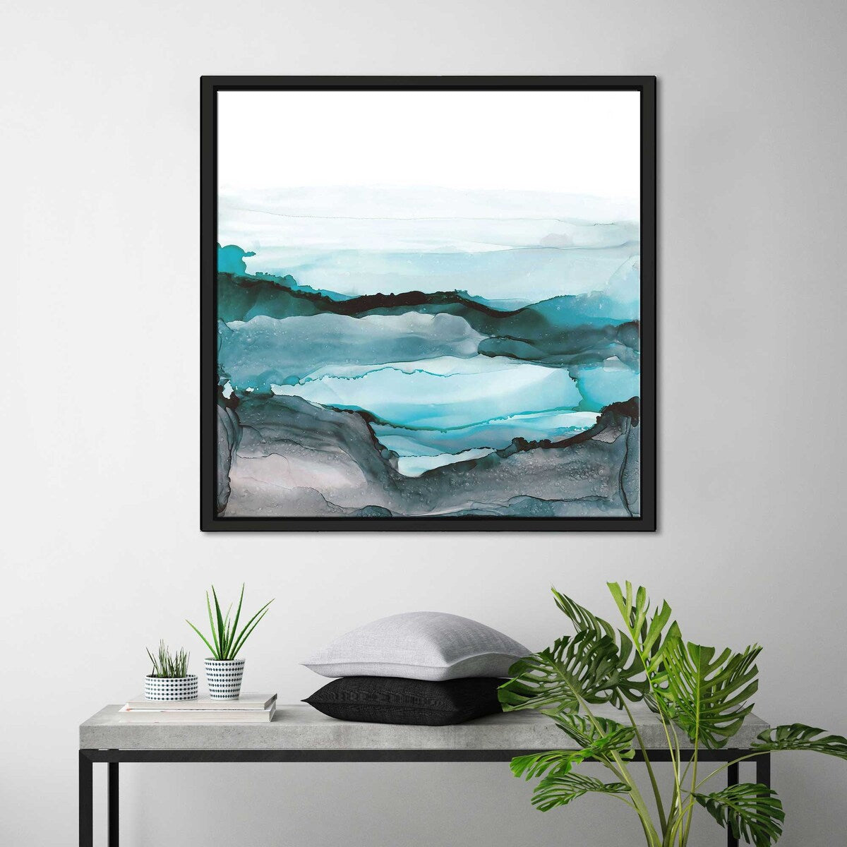 Premium Aquascape II Floating Canvas Print - Stunning Water Art for Home & Office Decor | Perfect for Living Rooms, Bedrooms & Offices