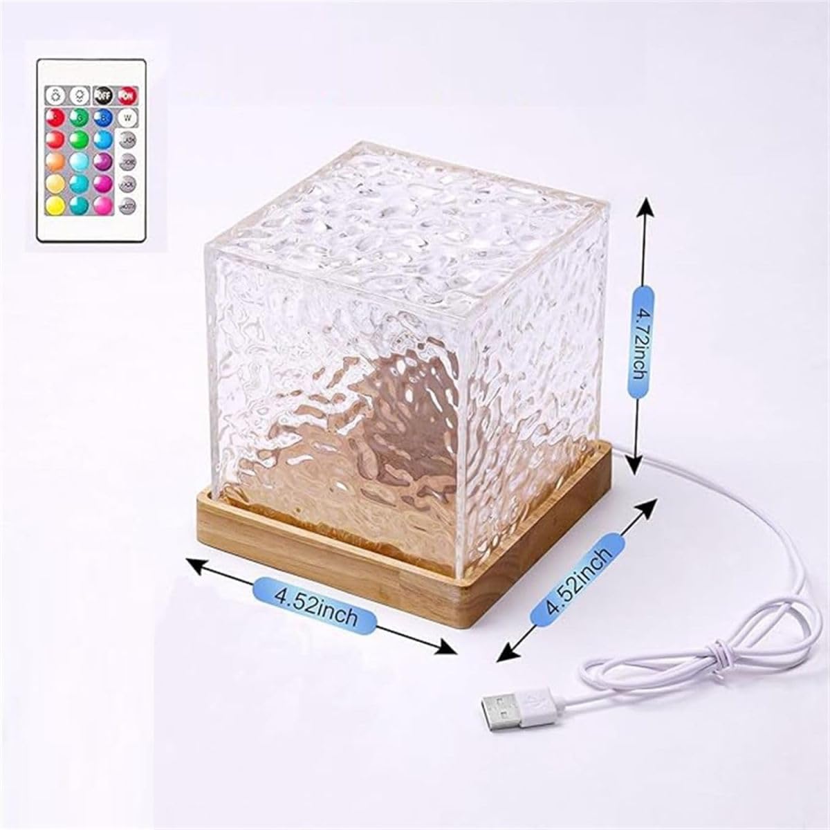 Midnight Aura Lamp - Halosphere Mood Light with Remote Control | Waterproof Northern Lights Cube for Bathroom, Bedroom & Meditation | Stress Relief Night Light for Relaxation & Sleep Therapy