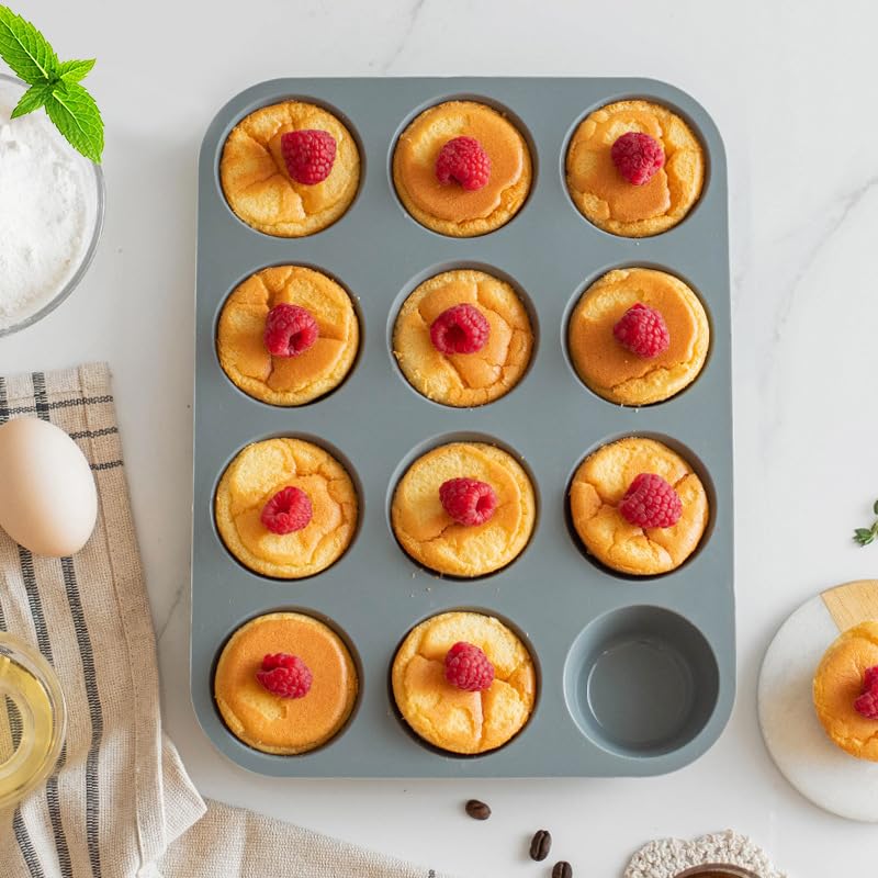 7-in-1 Non-Toxic Silicone Baking Set - BPA Free Round & Square Cake Pans, Loaf Pan, Muffin Tray for Oven - Perfect for Bread, Pizza, Cheesecake, Cupcakes & Desserts - Ideal for Home Baking, Parties & Holiday Cooking