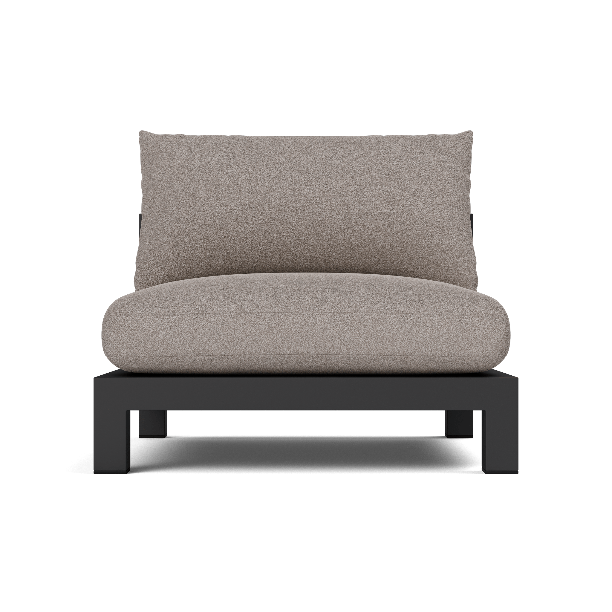 Pacific Aluminum Armless Single Chair - Lightweight & Durable Outdoor Patio Furniture for Poolside, Garden, and Deck Relaxation