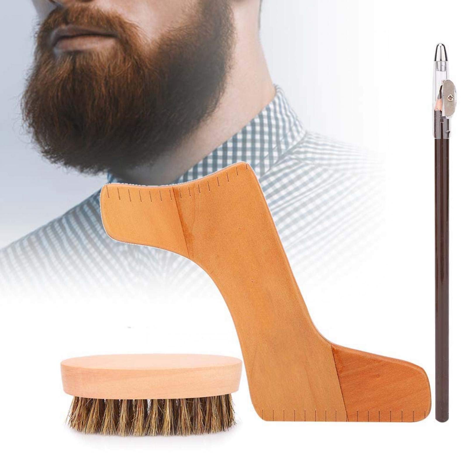 Premium Beard Grooming Kit for Men - Natural Wood Mustache Brush, Beard Comb & Styling Tools Set - Perfect Gift for Dad, Boyfriend, Husband - Ideal for Daily Grooming & Special Occasions