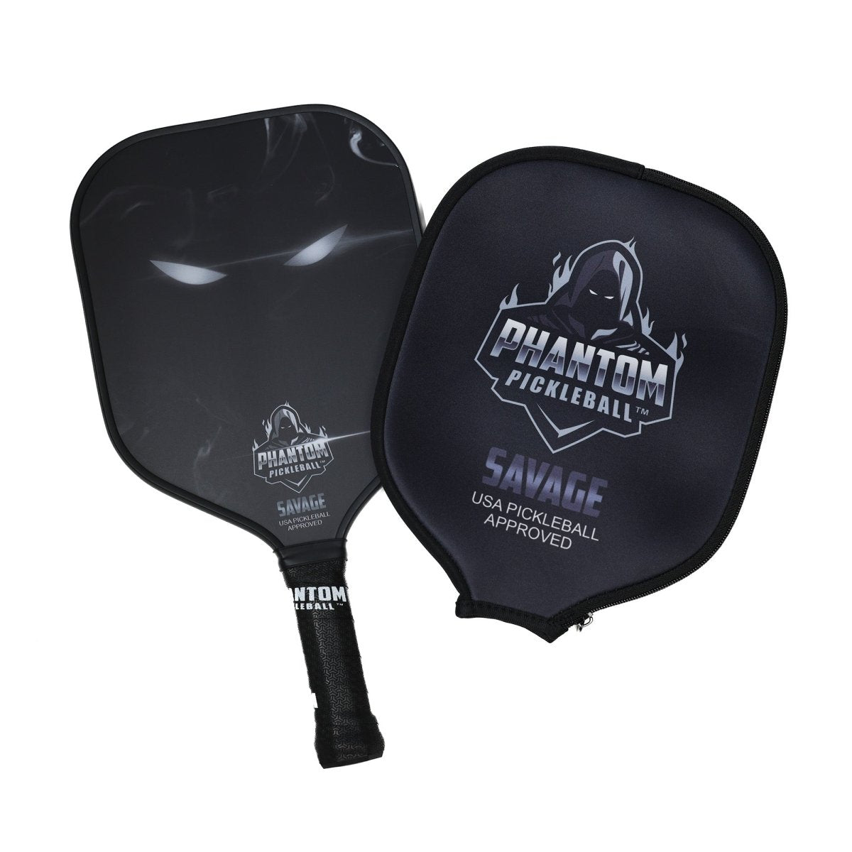 Phantom Savage Pickleball Paddle - Premium Carbon Fiber Pickleball Racket with Comfort Grip | Perfect for Indoor & Outdoor Court Games, Tournaments & Recreational Play