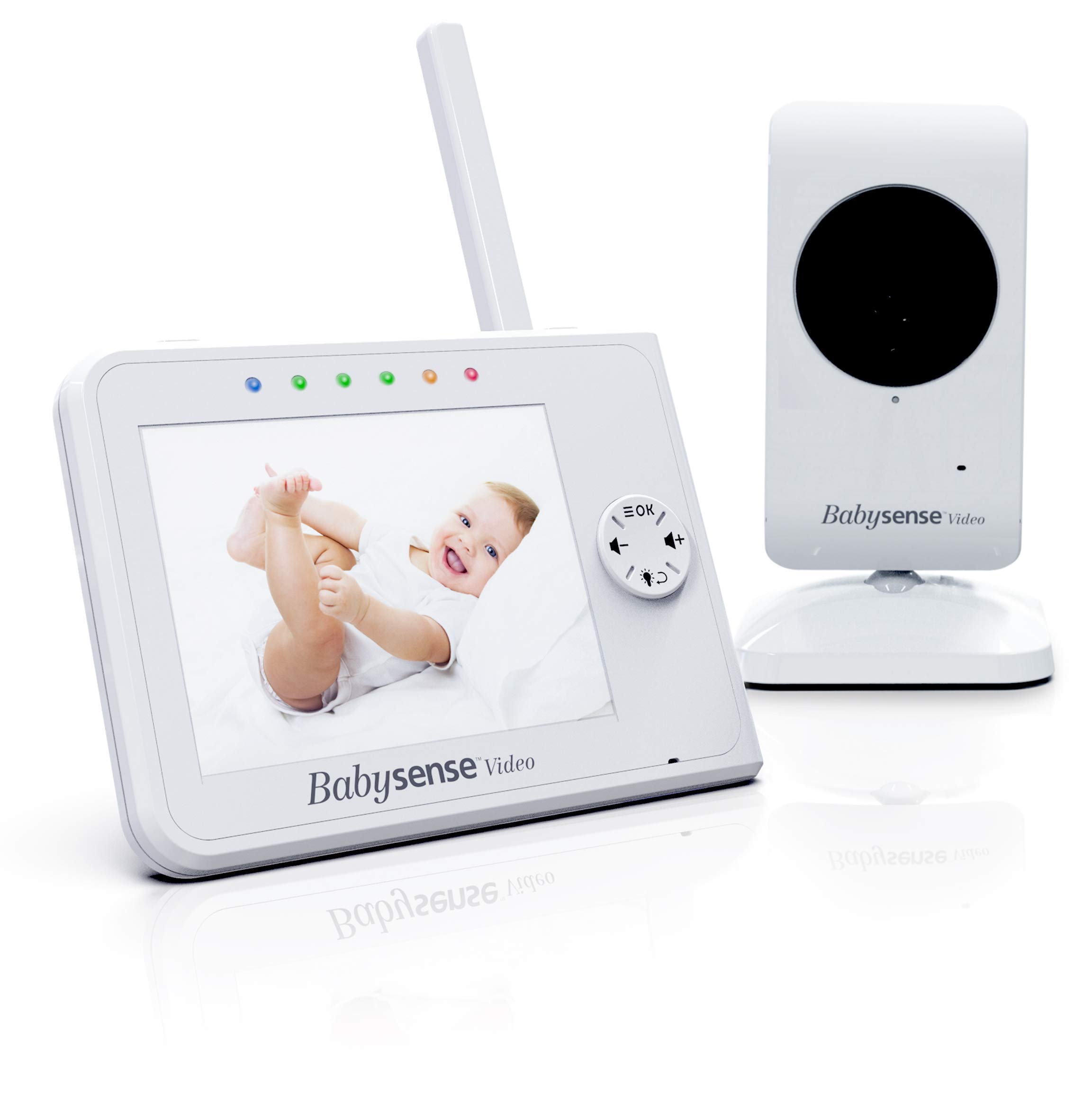 Babysense V35 HD Video Baby Monitor with Camera & Audio + Under Mattress Movement Sensor - 2-in-1 Baby Monitoring System for Nursery Safety | Night Vision, Two-Way Talk, Temperature Alert | Perfect for Newborns, Infants & Toddlers