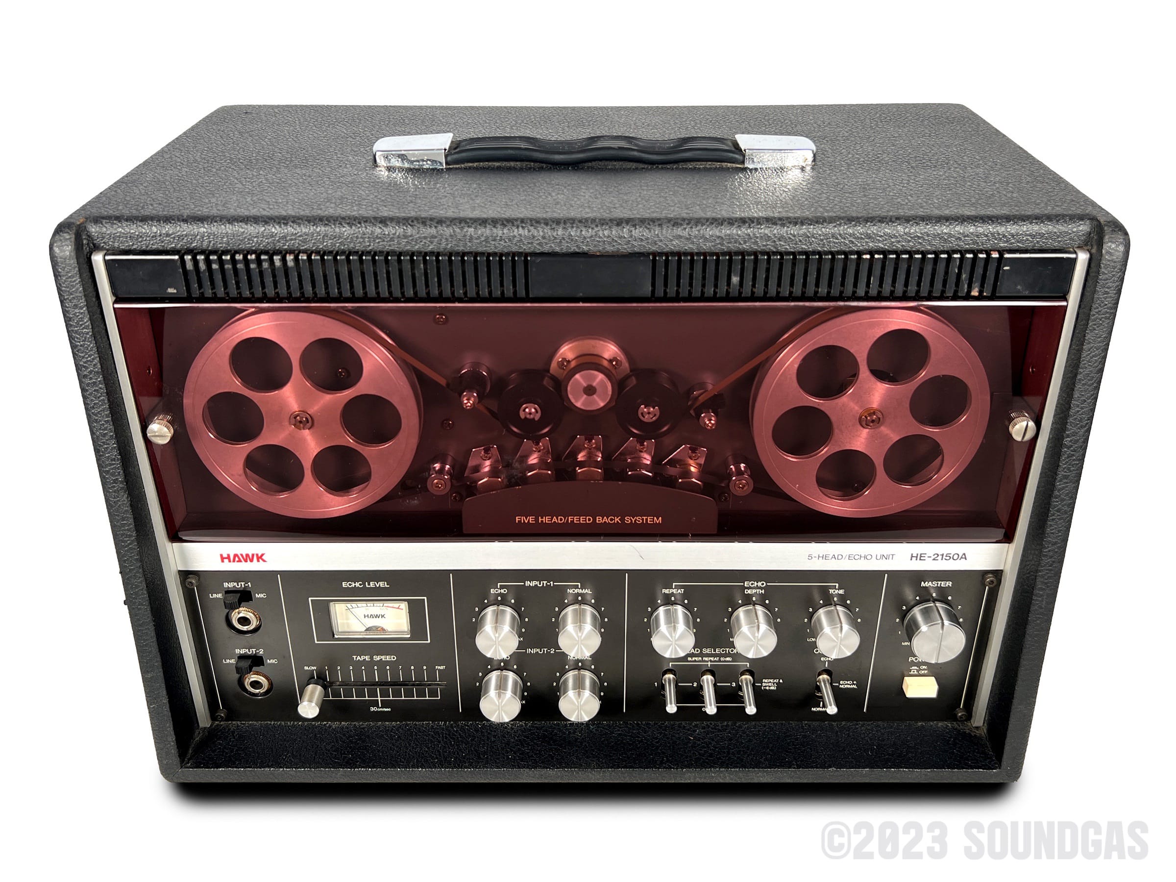 Hawk HE 2150A Professional Open Reel Tape Echo Machine - Vintage Analog Delay Effects for Music Production & Studio Recording - Perfect for Guitar Pedals, Synths & Audio Processing
