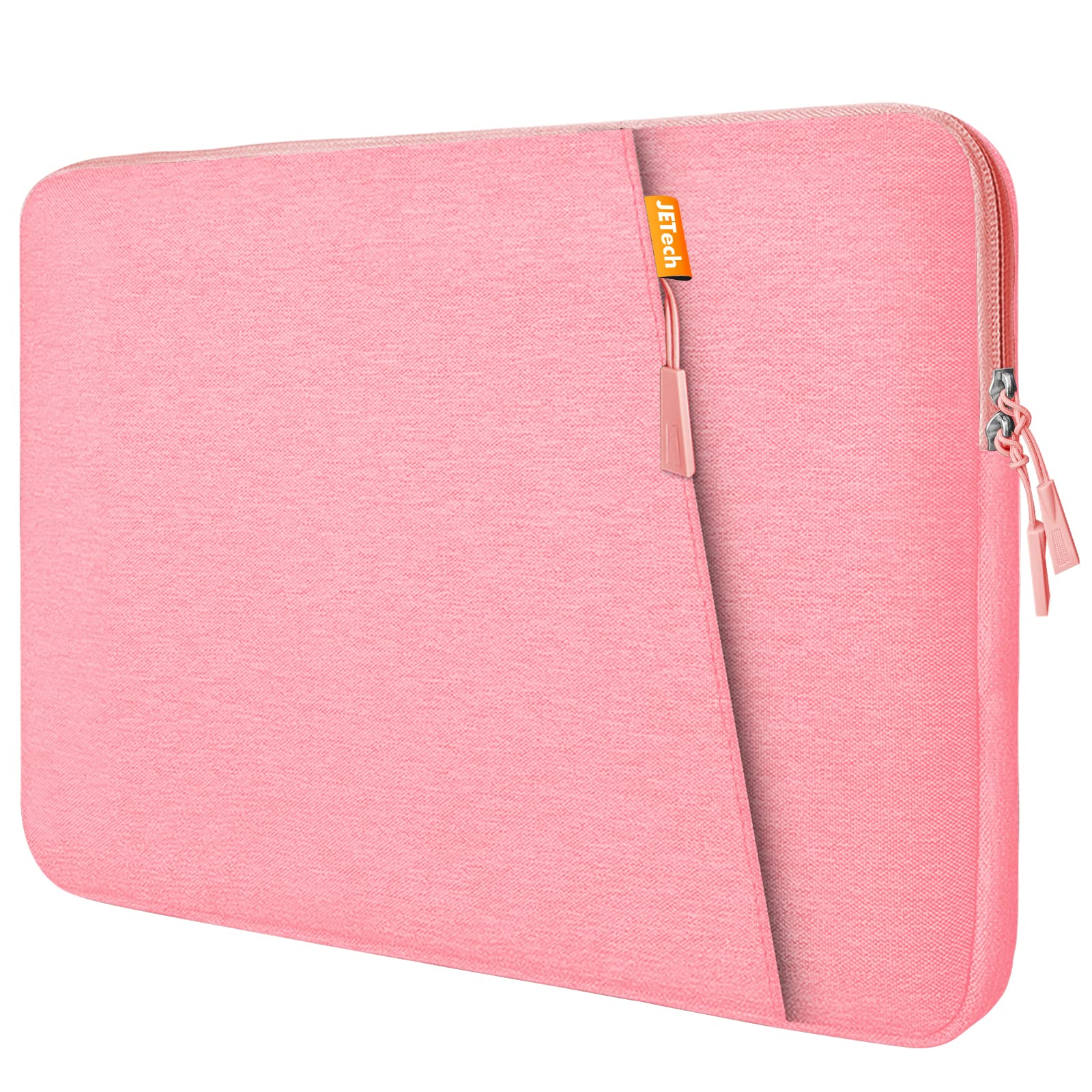 JETech 13.3-14 Inch Laptop Sleeve for MacBook Air/Pro - Waterproof Shock Resistant Protective Case with Accessory Pocket (Pink) | Perfect for Travel, Work & School | Fits 13.3