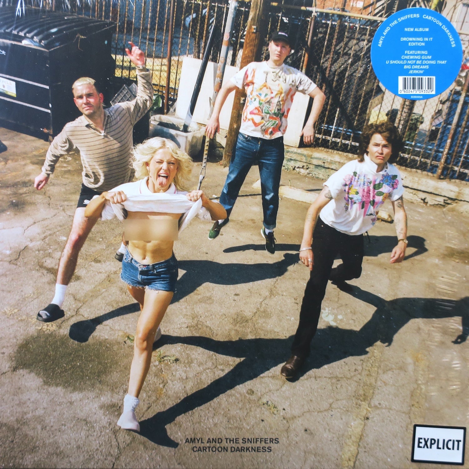 AMYL AND THE SNIFFERS 'Cartoon Darkness' Limited Edition Blue Vinyl LP Record - Punk Rock Music for Home Collection & Party Playback