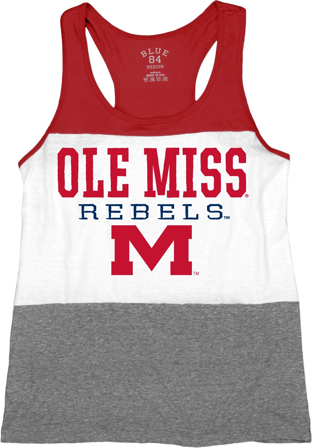 Blue 84 Unisex Tri-Blend Panel Tank Top for Men & Women - Comfortable Casual Wear for Summer, Gym, and Beach Activities